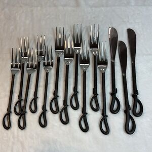 Gourmet Settings GS Twist N Shout 14 Piece Set Modern Stainless +  Iron